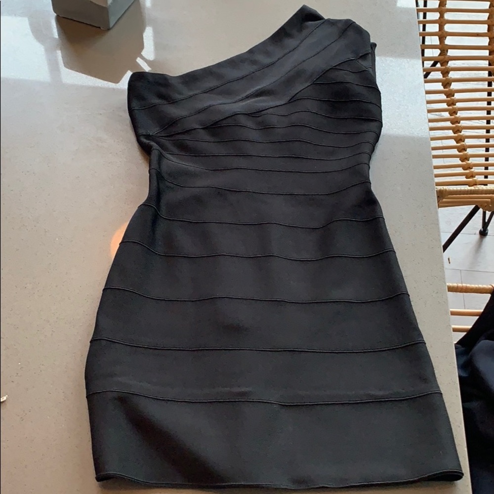 One shoulder Herve Leger bandage dress